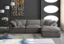 Cozy Grey Velvet Cloud Modular Sectional - NY Furniture Direct (NY)