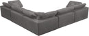 Cozy Grey Velvet Cloud Modular Sectional - NY Furniture Direct (NY)