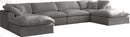 Cozy Grey Velvet Cloud Modular Sectional - NY Furniture Direct (NY)