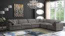 Cozy Grey Velvet Cloud Modular Sectional - NY Furniture Direct (NY)
