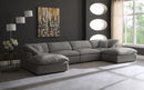 Cozy Grey Velvet Cloud Modular Sectional - NY Furniture Direct (NY)