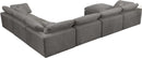 Cozy Grey Velvet Cloud Modular Sectional - NY Furniture Direct (NY)