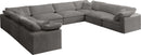 Cozy Grey Velvet Cloud Modular Sectional - NY Furniture Direct (NY)
