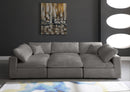 Cozy Grey Velvet Cloud Modular Sectional - NY Furniture Direct (NY)