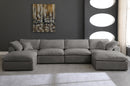 Cozy Grey Velvet Cloud Modular Sectional - NY Furniture Direct (NY)