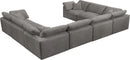 Cozy Grey Velvet Cloud Modular Sectional - NY Furniture Direct (NY)