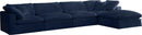 Cozy Navy Velvet Cloud Modular Sectional - NY Furniture Direct (NY)