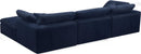 Cozy Navy Velvet Cloud Modular Sectional - NY Furniture Direct (NY)