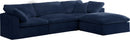 Cozy Navy Velvet Cloud Modular Sectional - NY Furniture Direct (NY)