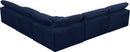 Cozy Navy Velvet Cloud Modular Sectional - NY Furniture Direct (NY)