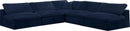 Cozy Navy Velvet Cloud Modular Sectional - NY Furniture Direct (NY)
