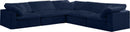 Cozy Navy Velvet Cloud Modular Sectional - NY Furniture Direct (NY)