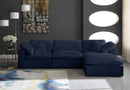 Cozy Navy Velvet Cloud Modular Sectional - NY Furniture Direct (NY)