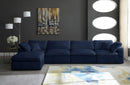 Cozy Navy Velvet Cloud Modular Sectional - NY Furniture Direct (NY)