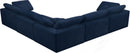 Cozy Navy Velvet Cloud Modular Sectional - NY Furniture Direct (NY)
