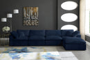 Cozy Navy Velvet Cloud Modular Sectional - NY Furniture Direct (NY)