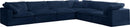Cozy Navy Velvet Cloud Modular Sectional - NY Furniture Direct (NY)