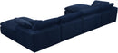 Cozy Navy Velvet Cloud Modular Sectional - NY Furniture Direct (NY)