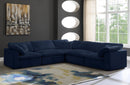 Cozy Navy Velvet Cloud Modular Sectional - NY Furniture Direct (NY)