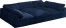 Cozy Navy Velvet Cloud Modular Sectional - NY Furniture Direct (NY)