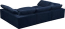 Cozy Navy Velvet Cloud Modular Sectional - NY Furniture Direct (NY)