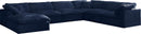 Cozy Navy Velvet Cloud Modular Sectional - NY Furniture Direct (NY)