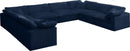 Cozy Navy Velvet Cloud Modular Sectional - NY Furniture Direct (NY)