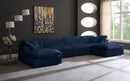 Cozy Navy Velvet Cloud Modular Sectional - NY Furniture Direct (NY)