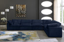 Cozy Navy Velvet Cloud Modular Sectional - NY Furniture Direct (NY)