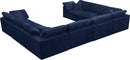 Cozy Navy Velvet Cloud Modular Sectional - NY Furniture Direct (NY)