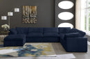 Cozy Navy Velvet Cloud Modular Sectional - NY Furniture Direct (NY)