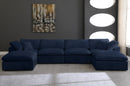 Cozy Navy Velvet Cloud Modular Sectional - NY Furniture Direct (NY)