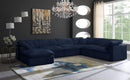 Cozy Navy Velvet Cloud Modular Sectional - NY Furniture Direct (NY)