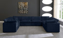 Cozy Navy Velvet Cloud Modular Sectional - NY Furniture Direct (NY)