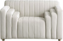 Naya Cream Velvet Chair - NY Furniture Direct (NY)