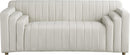 Naya Cream Velvet Loveseat - NY Furniture Direct (NY)