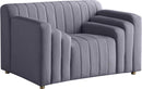 Naya Grey Velvet Chair - NY Furniture Direct (NY)