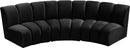 Infinity Black Velvet 3pc. Modular Sectional - NY Furniture Direct (NY)