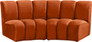 Infinity Cognac Velvet 2pc. Modular Sectional - NY Furniture Direct (NY)