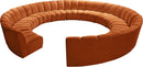 Infinity Cognac Velvet 12pc. Modular Sectional - NY Furniture Direct (NY)
