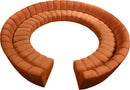Infinity Cognac Velvet 12pc. Modular Sectional - NY Furniture Direct (NY)