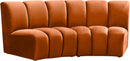 Infinity Cognac Velvet 2pc. Modular Sectional - NY Furniture Direct (NY)