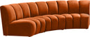 Infinity Cognac Velvet 3pc. Modular Sectional - NY Furniture Direct (NY)