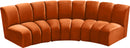 Infinity Cognac Velvet 3pc. Modular Sectional - NY Furniture Direct (NY)