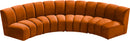 Infinity Cognac Velvet 4pc. Modular Sectional - NY Furniture Direct (NY)