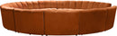 Infinity Cognac Velvet 12pc. Modular Sectional - NY Furniture Direct (NY)