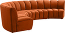 Infinity Cognac Velvet 5pc. Modular Sectional - NY Furniture Direct (NY)