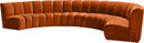 Infinity Cognac Velvet 6pc. Modular Sectional - NY Furniture Direct (NY)