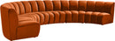 Infinity Cognac Velvet 6pc. Modular Sectional - NY Furniture Direct (NY)