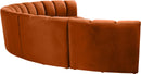 Infinity Cognac Velvet 6pc. Modular Sectional - NY Furniture Direct (NY)